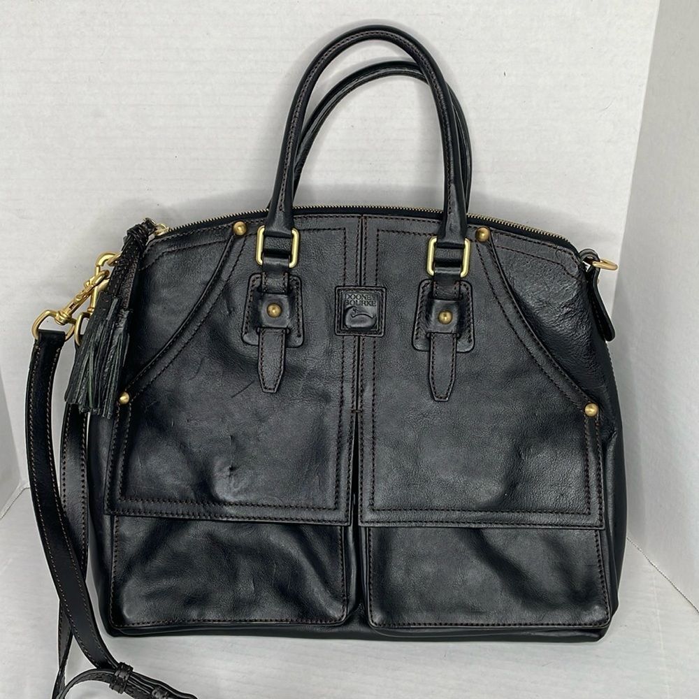 Dooney & Bourke Florentine Clayton Black Leather Satchel